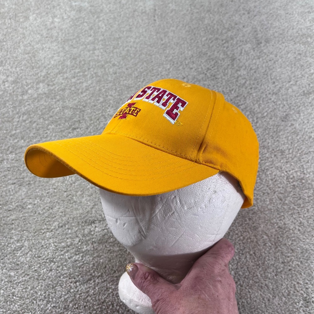 Captivating Headwear Iowa State Hat Mens OSFA Gold NCAA Cyclones Baseball Cap